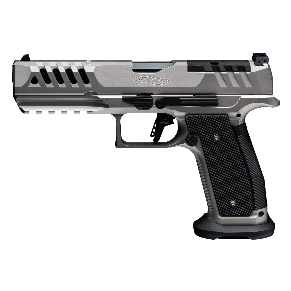 PDP SF MATCH FULL SIZE BLACK TIE WALTHER 5'' CAL 9X19, 20 COUPS