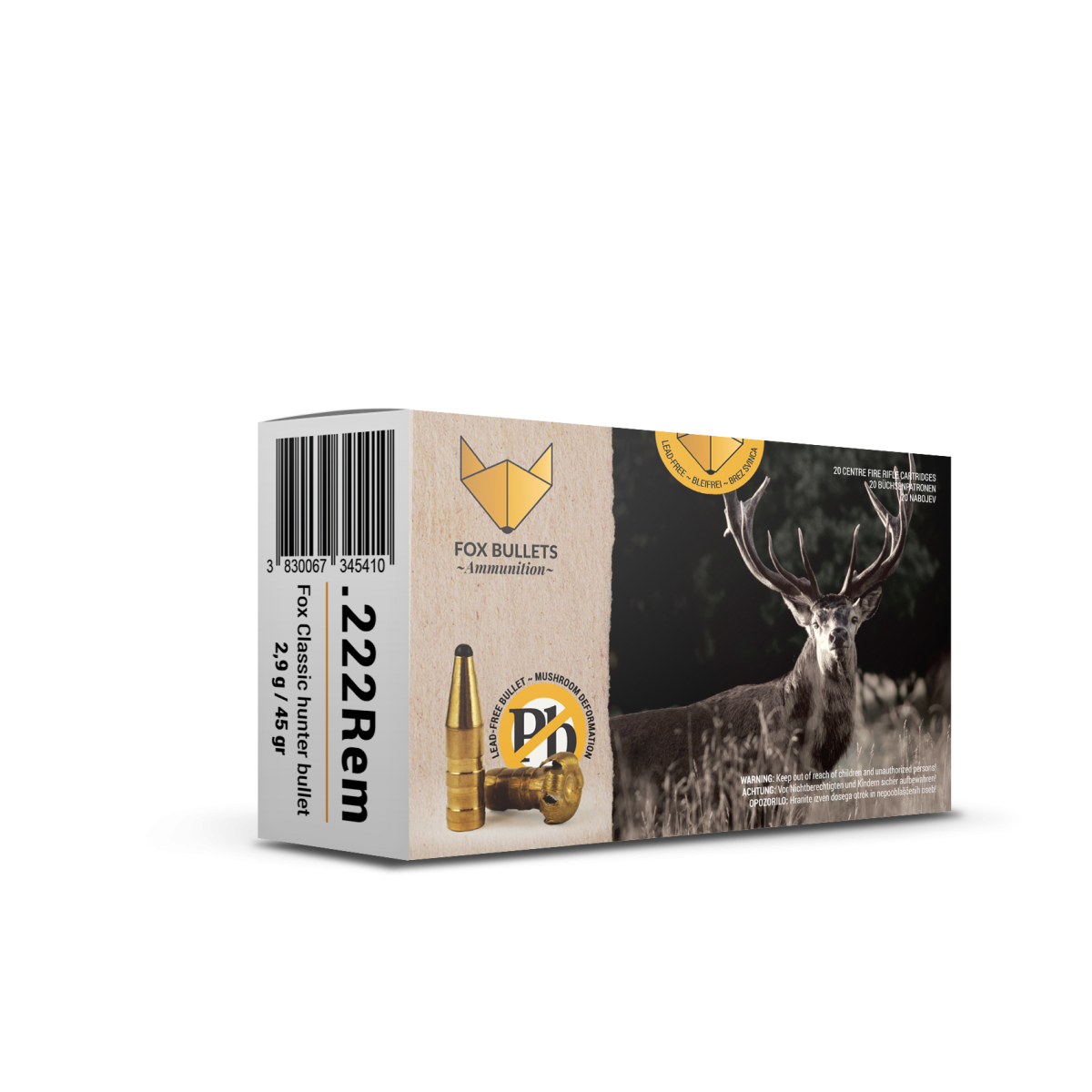 FOX CLASSIC HUNTER 222 REM 45 GR