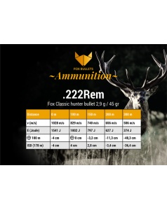 FOX CLASSIC HUNTER 222 REM 45 GR