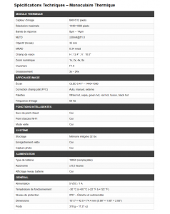MONOCULAIRE VISION THERMIQUE FIERY 3X-24X