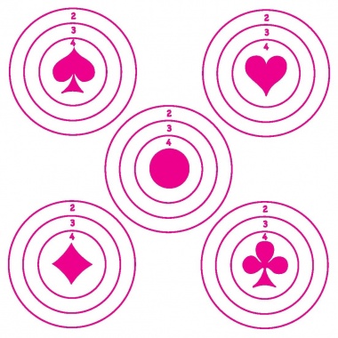 Cibles papier 4AS 14x14,...